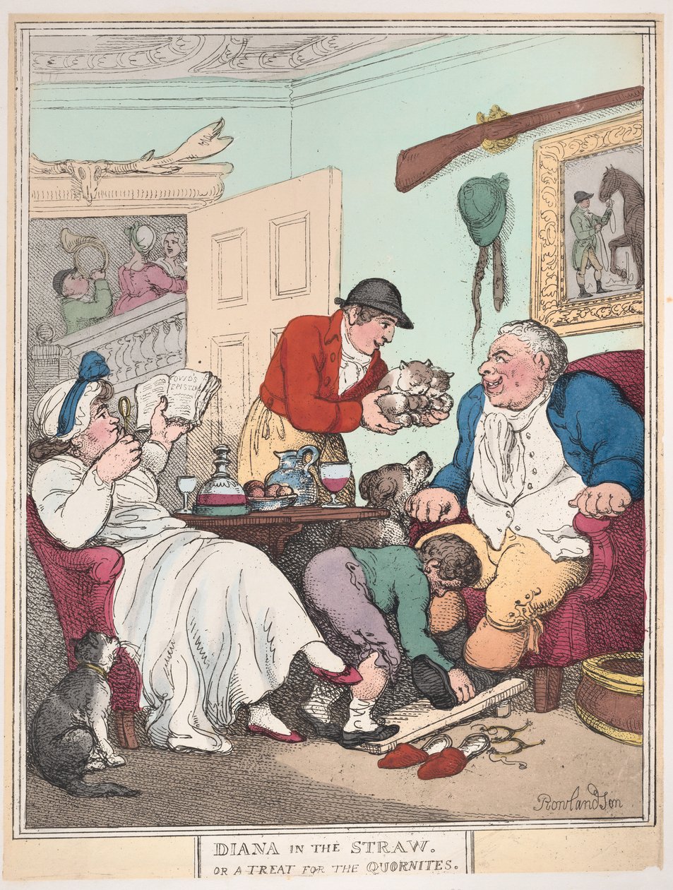 Diana oljissa eli herkku quorniteille, 1. tammikuuta 1804, 1. tammikuuta 1804. tekijältä Thomas Rowlandson