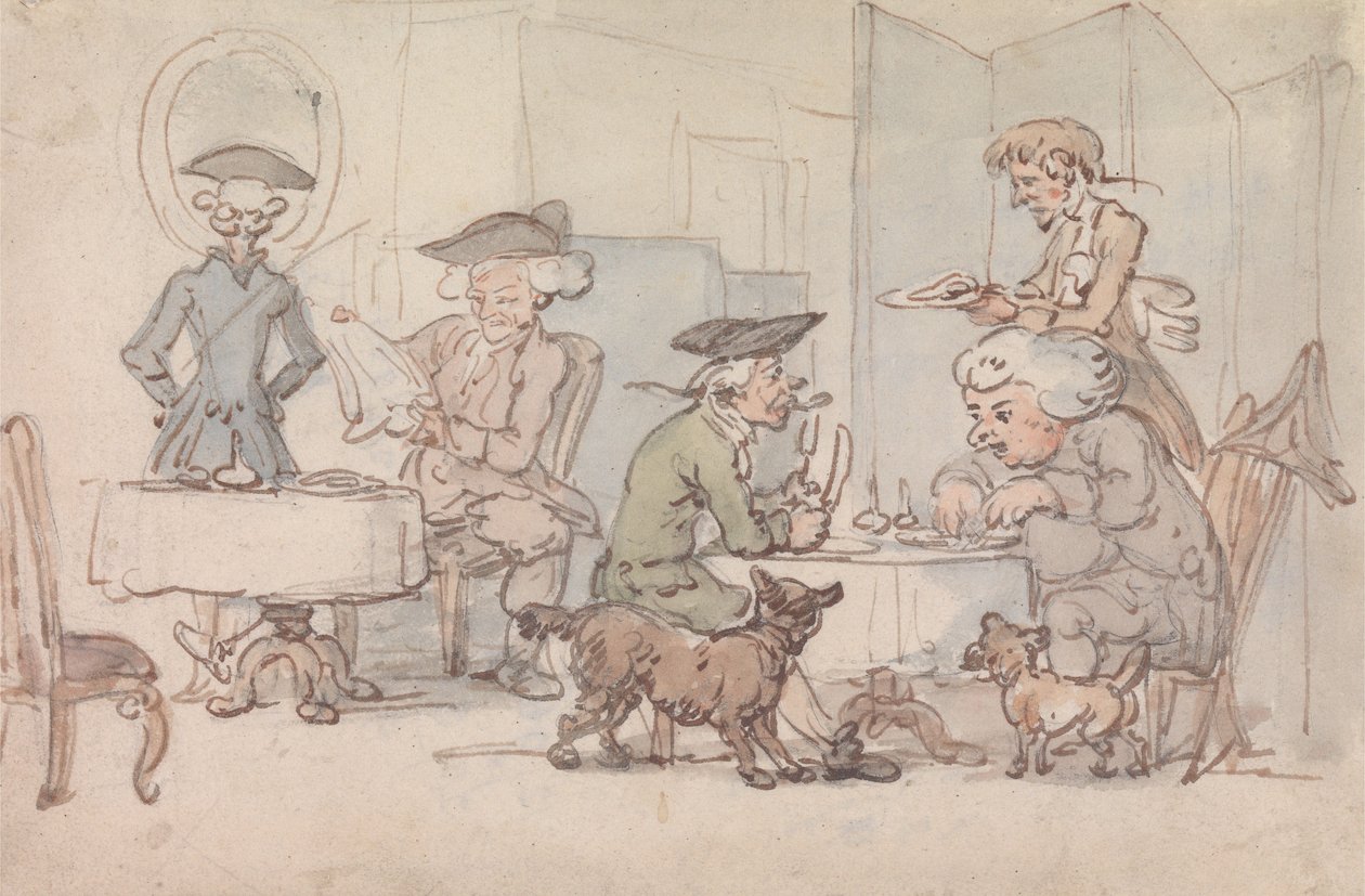 Chop Shopin ruokailijat tekijältä Thomas Rowlandson