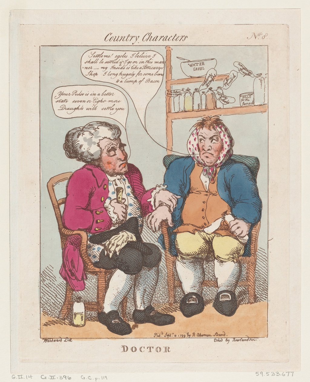 Tohtori, 10. syyskuuta 1799, 10 syyskuuta 1799. tekijältä Thomas Rowlandson