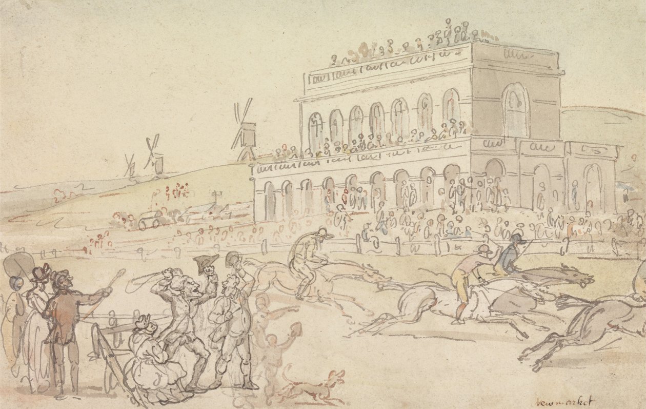 Tohtori Syntax menettää rahansa Yorkin raviradalla tekijältä Thomas Rowlandson