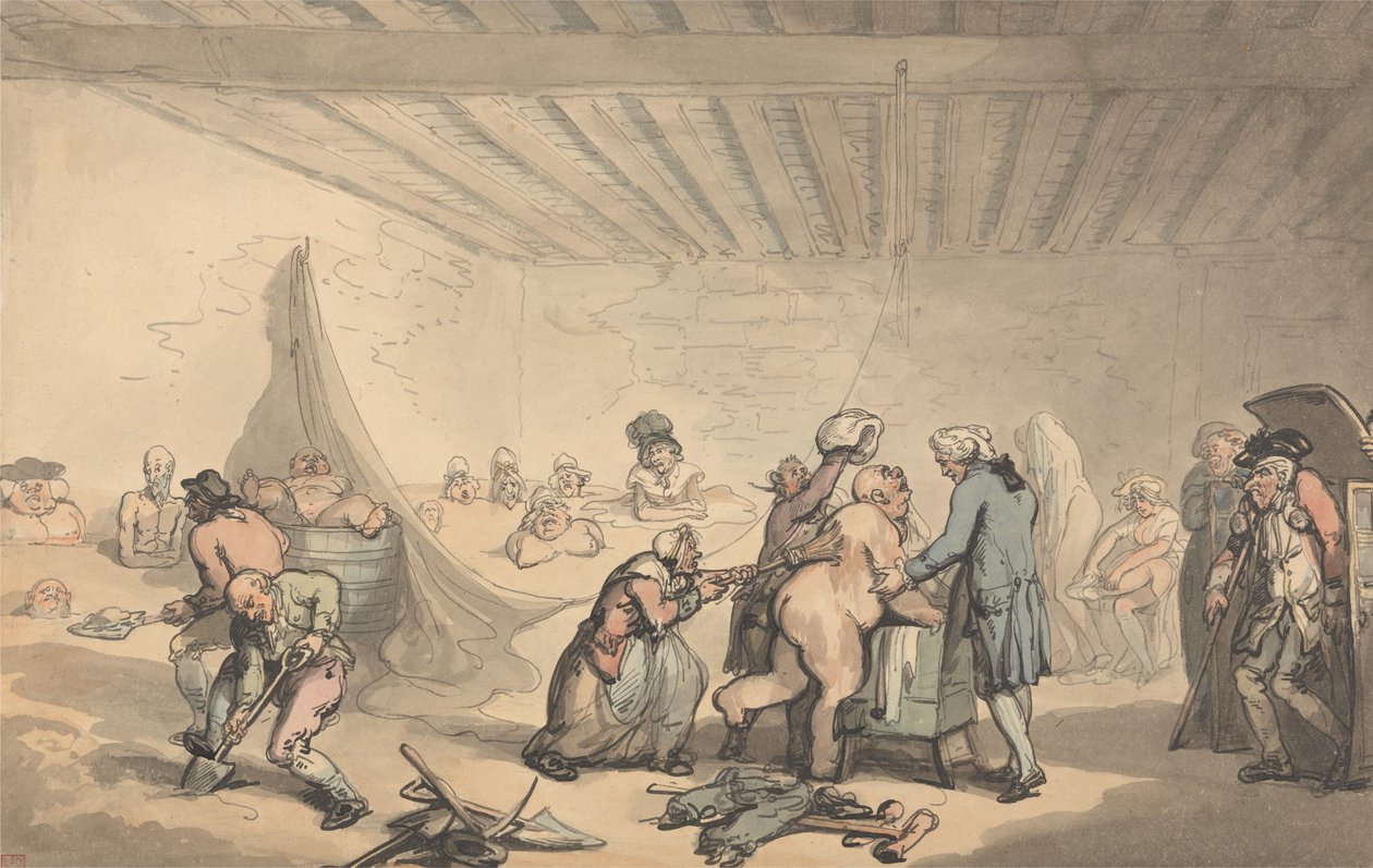 Tohtori Grahamin uimapaikka tekijältä Thomas Rowlandson
