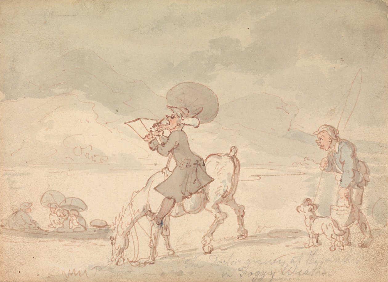 Tohtori Syntax piirtää järveä tekijältä Thomas Rowlandson