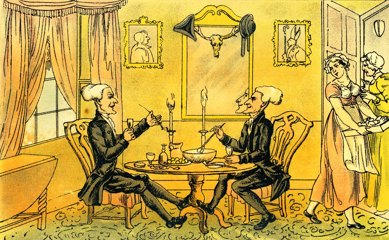 "Dr Syntax ja hänen vastineensa" tekijältä Thomas Rowlandson
