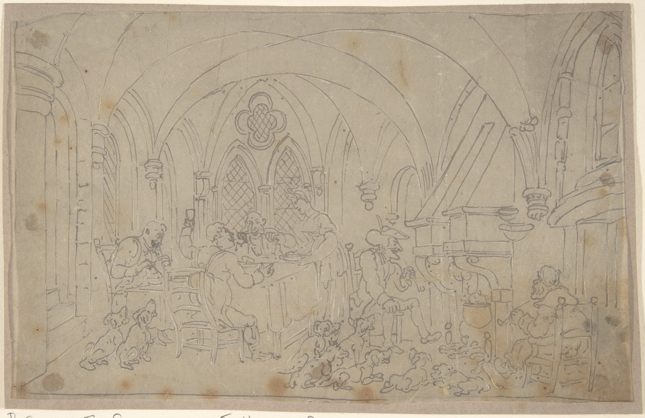 Tohtori Syntax ja eläkkeellä olevat kettujen metsästäjät tekijältä Thomas Rowlandson