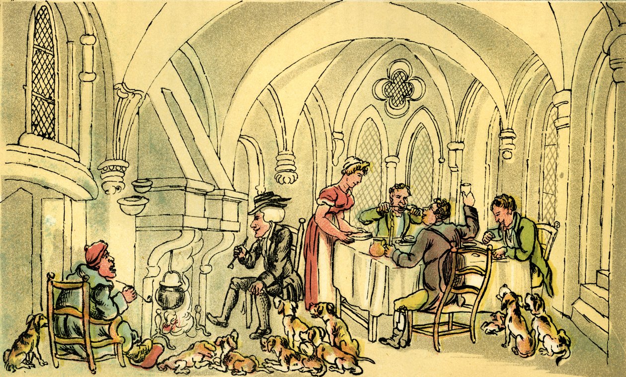 "Dr Syntax ja vanhentunut kettunmetsästäjä" tekijältä Thomas Rowlandson
