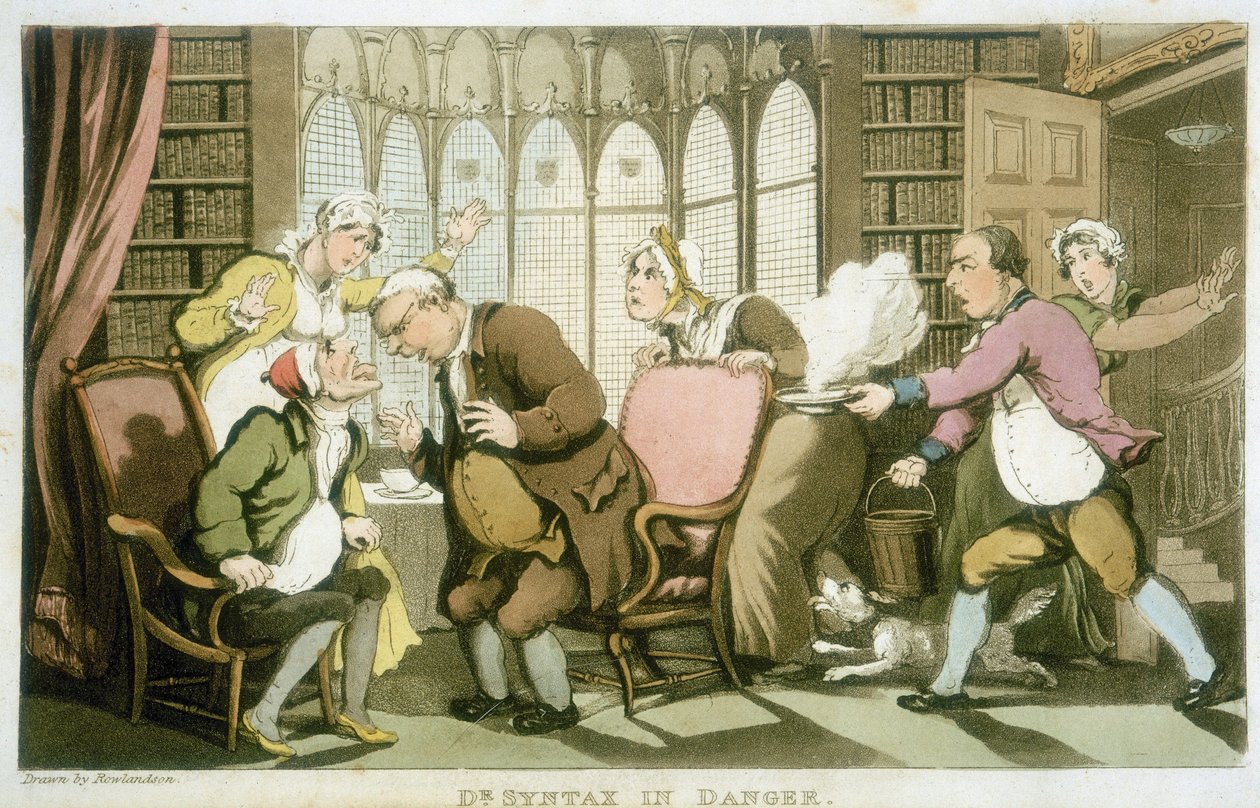 Tohtori Syntaksi vaarassa tekijältä Thomas Rowlandson