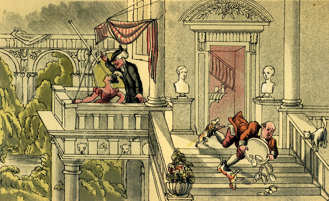 "Dr Syntax Star-gazing" tekijältä Thomas Rowlandson