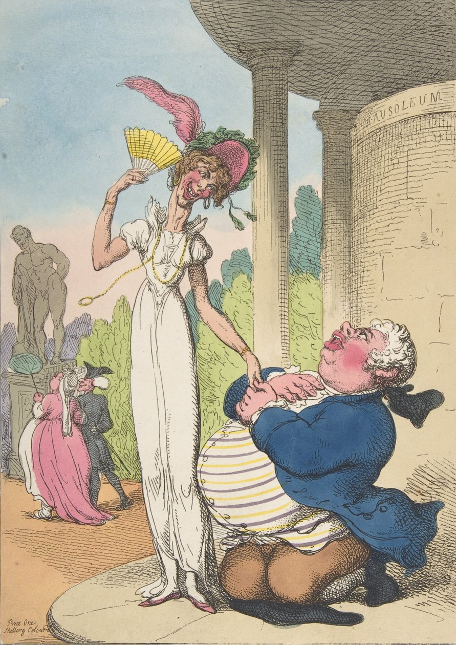 Dropsy Courting Consumption, 25. lokakuuta 1810, 25. lokakuuta 1810. tekijältä Thomas Rowlandson
