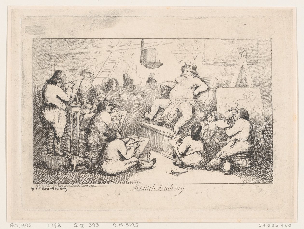 Hollannin akatemia, maaliskuu 1792, maaliskuu 1792. tekijältä Thomas Rowlandson