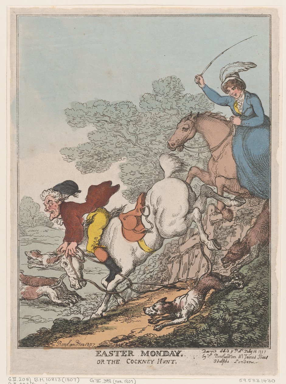 Pääsiäismaanantai eli Cockney Hunt, 14. heinäkuuta 1807, 14. heinäkuuta 1807. tekijältä Thomas Rowlandson
