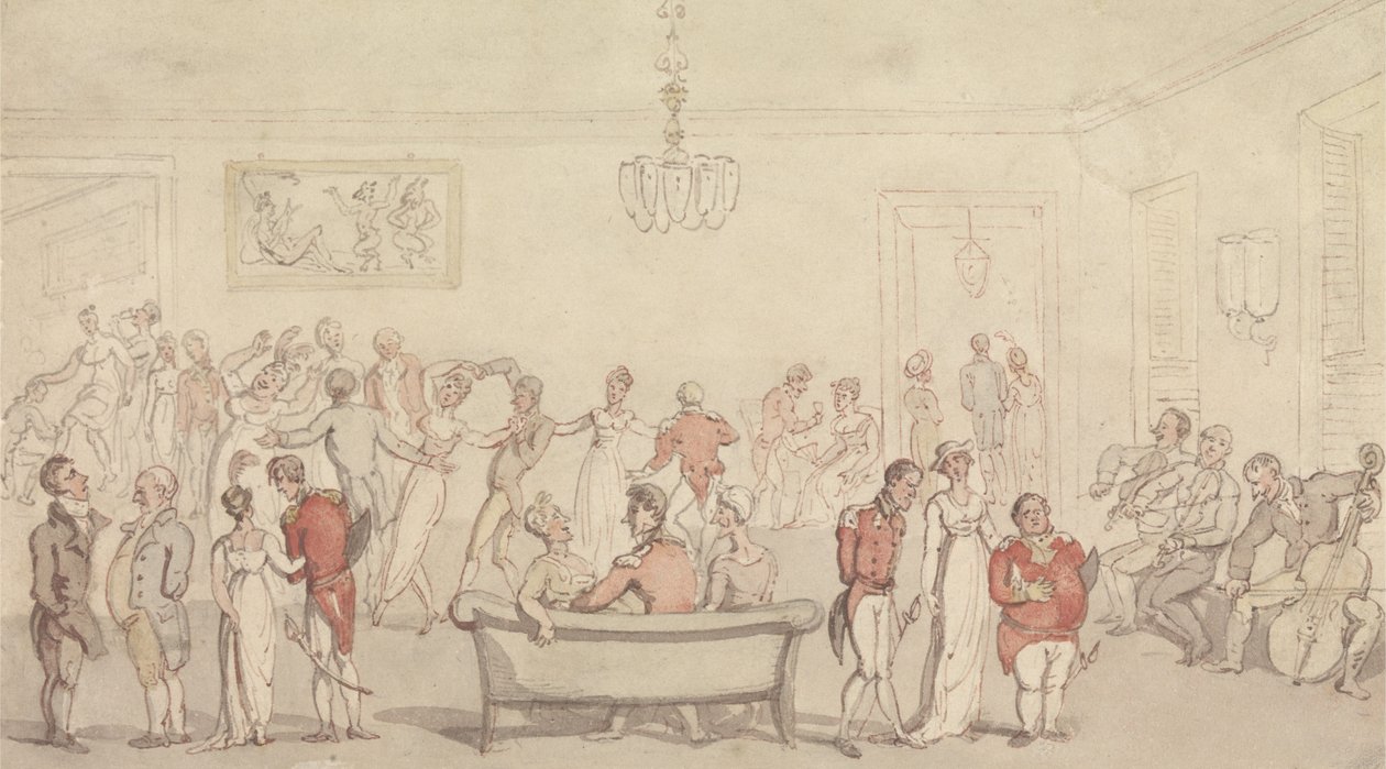 Tyylikäs paritanssi tekijältä Thomas Rowlandson