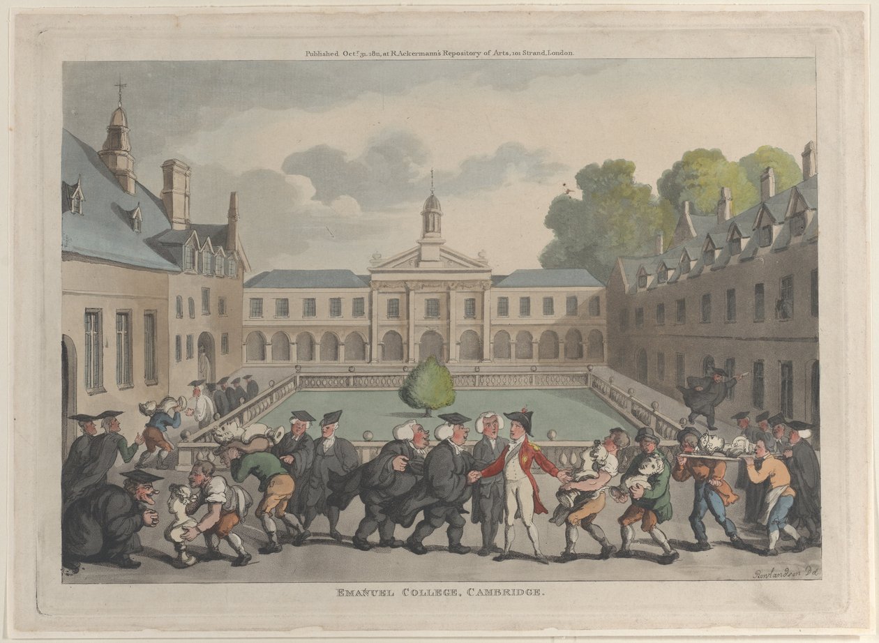 Emmanuel College, Cambridge, 31. lokakuuta 1811, 31. lokakuuta 1811. tekijältä Thomas Rowlandson