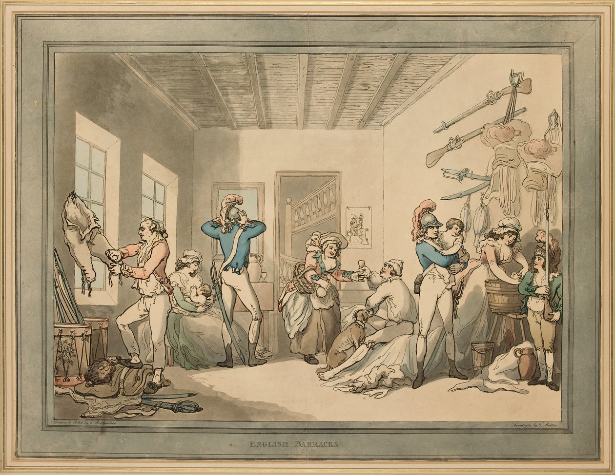 Englannin kasarmi, 1788 tekijältä Thomas Rowlandson