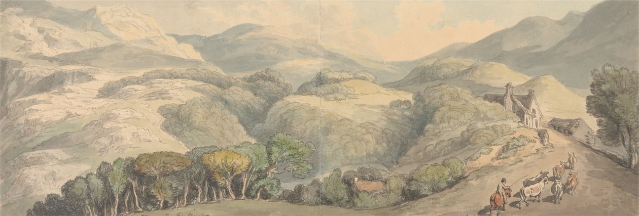 Festiniogin sisäänkäynti, Wales tekijältä Thomas Rowlandson
