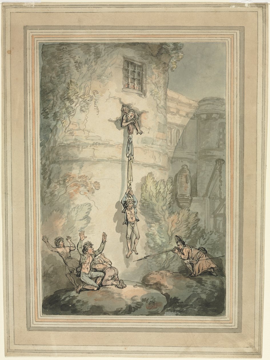Ranskalaisten vankien pako tekijältä Thomas Rowlandson