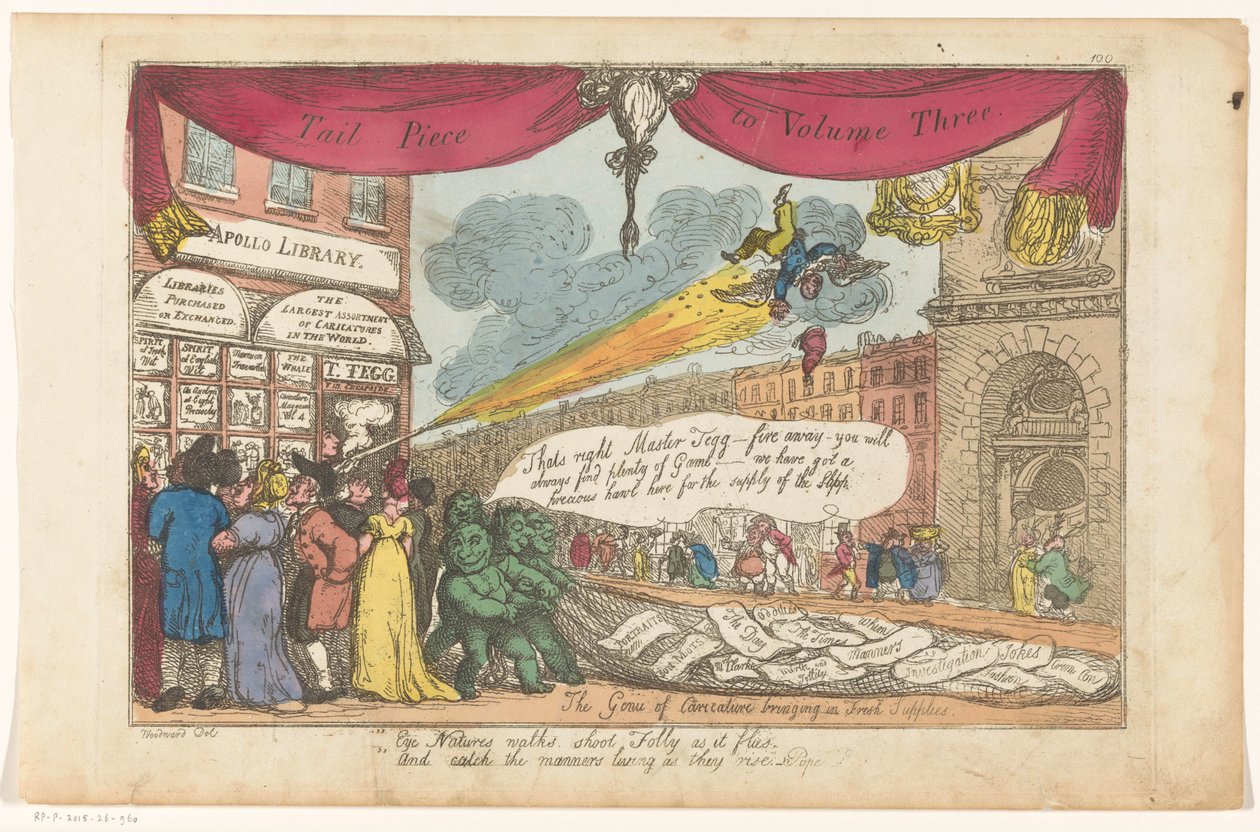 Kustantaja Thomas Tegg:n näyteikkuna Lontoossa tekijältä Thomas Rowlandson