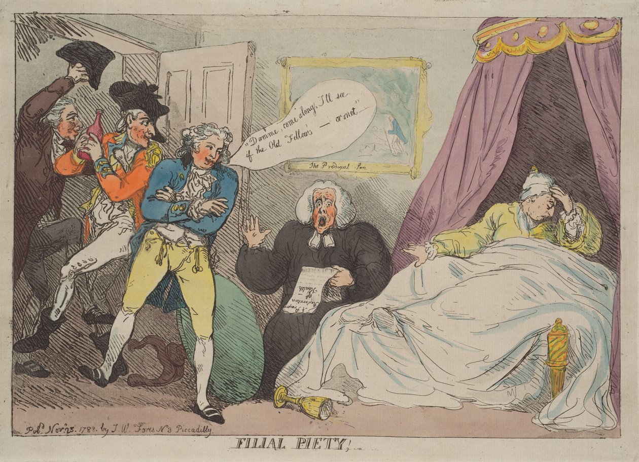 Vanhempien kunnioittaminen tekijältä Thomas Rowlandson