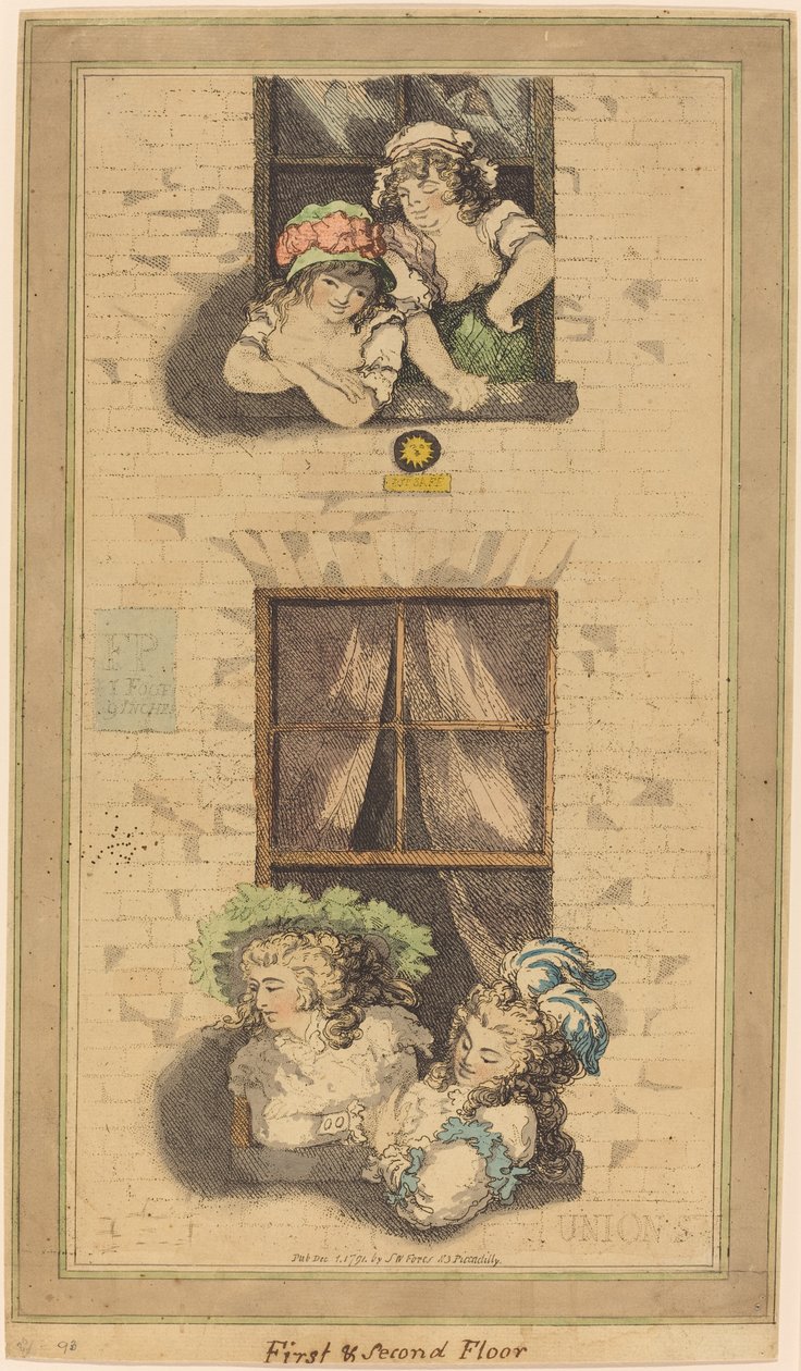 Ensimmäinen ja toinen kerros tekijältä Thomas Rowlandson