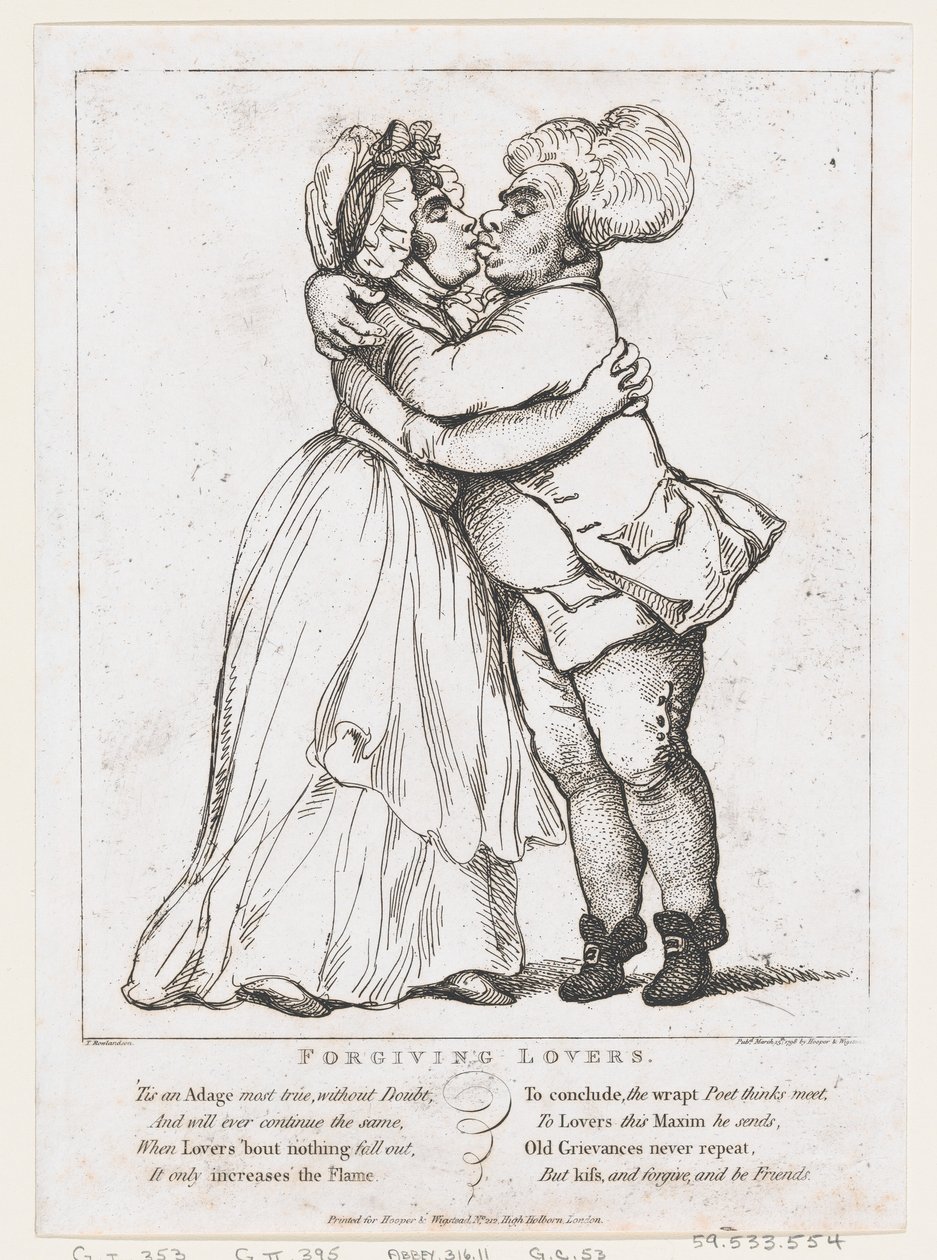 Anteeksiantavia rakastajia, 15. maaliskuuta 1798, 15. maaliskuuta 1798. tekijältä Thomas Rowlandson