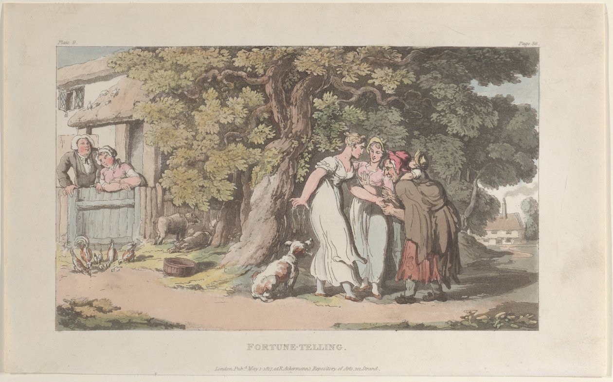 Ennustaminen, The Vicar of Wakefield, 1. toukokuuta 1817., 1. toukokuuta 1817. tekijältä Thomas Rowlandson