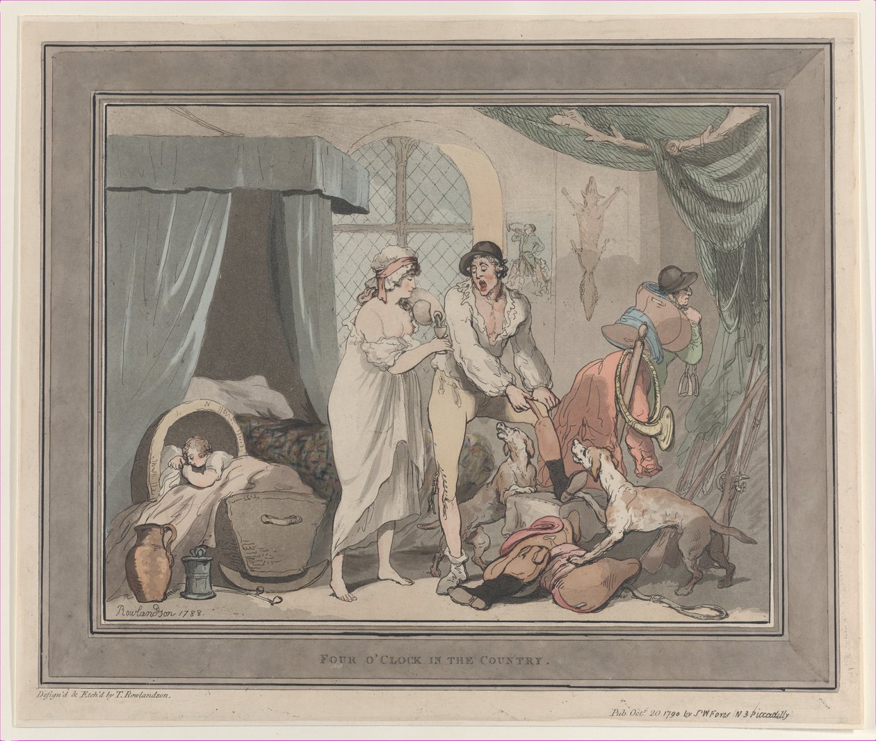 Kello neljä maalla, 20. lokakuuta 1790, 20. lokakuuta 1790. tekijältä Thomas Rowlandson