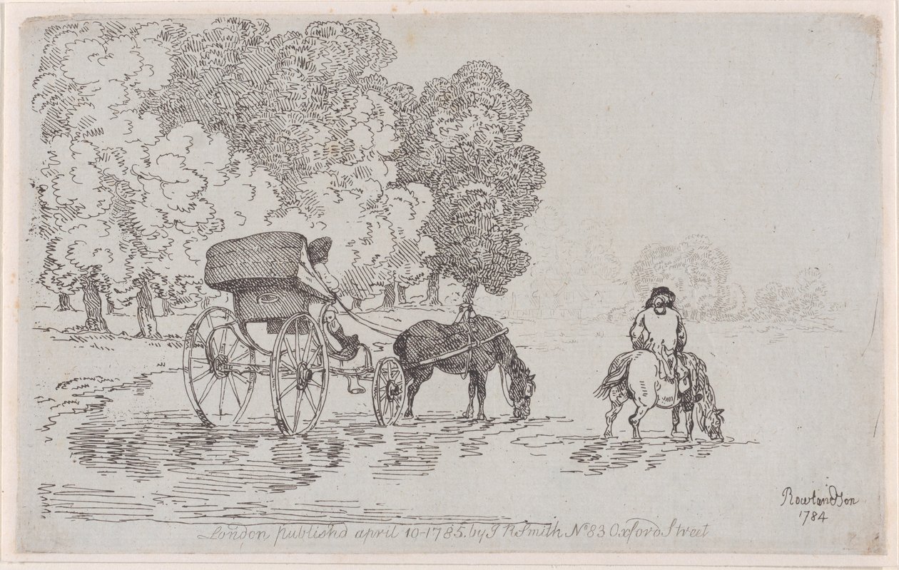 Nelipyöräinen lepotuoli tekijältä Thomas Rowlandson