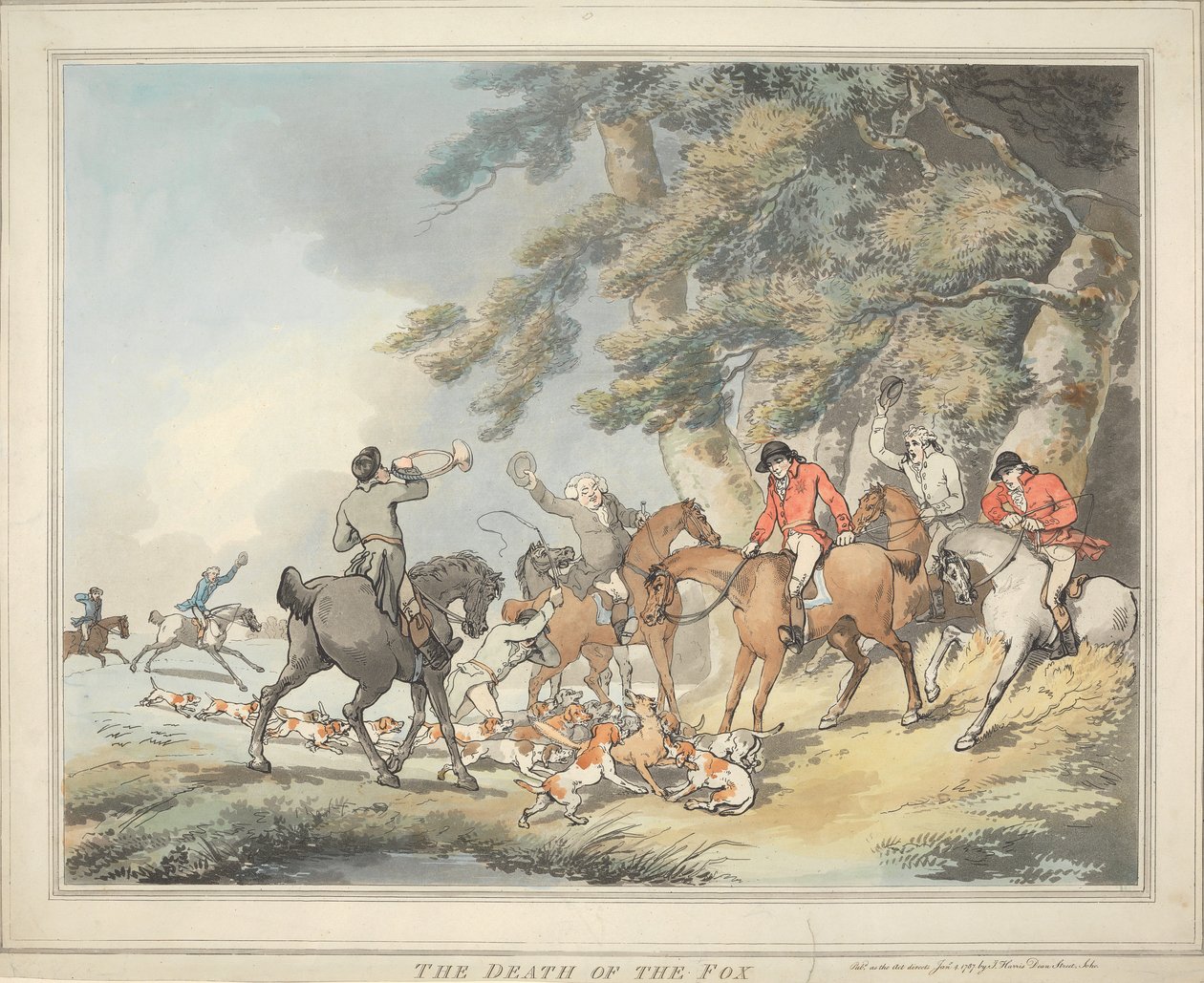 Kettujen metsästys [kuusiosainen sarja]:   3. Ketun kuolema tekijältä Thomas Rowlandson