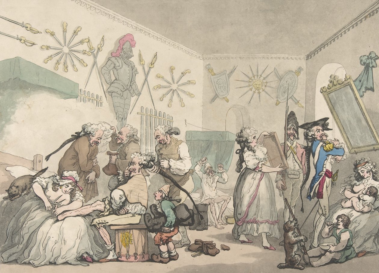 Ranskan kasarmi, 12. elokuuta 1791, 12. elokuuta 1791 tekijältä Thomas Rowlandson