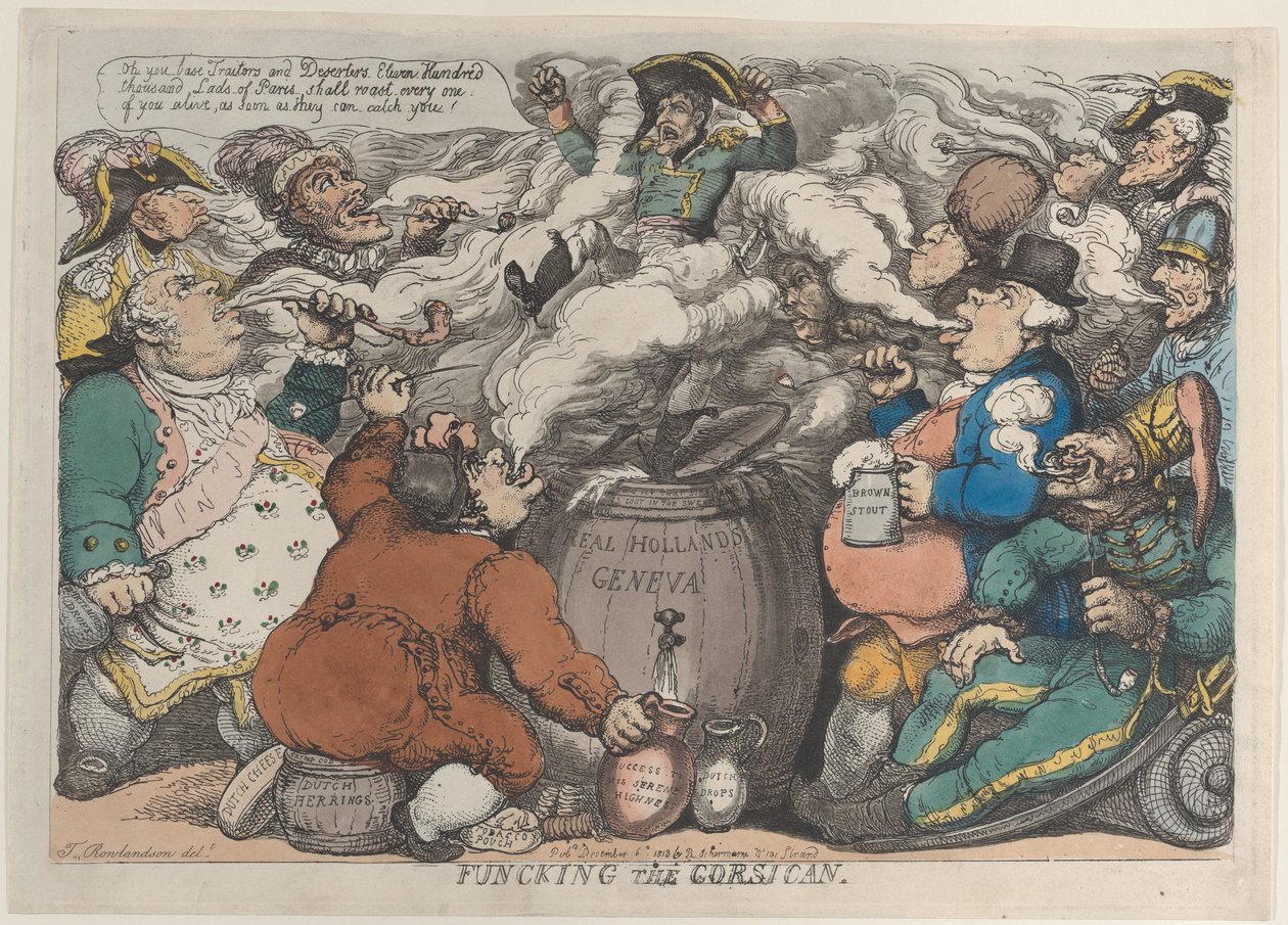 Funcking the Corsican, 6. joulukuuta 1813., 6. joulukuuta 1813. tekijältä Thomas Rowlandson