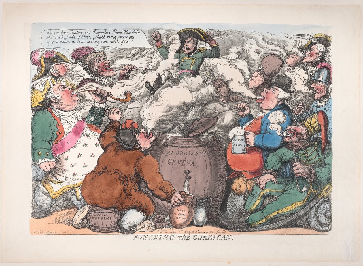 Funcking the Corsican, 6. joulukuuta 1813., 6. joulukuuta 1813. tekijältä Thomas Rowlandson