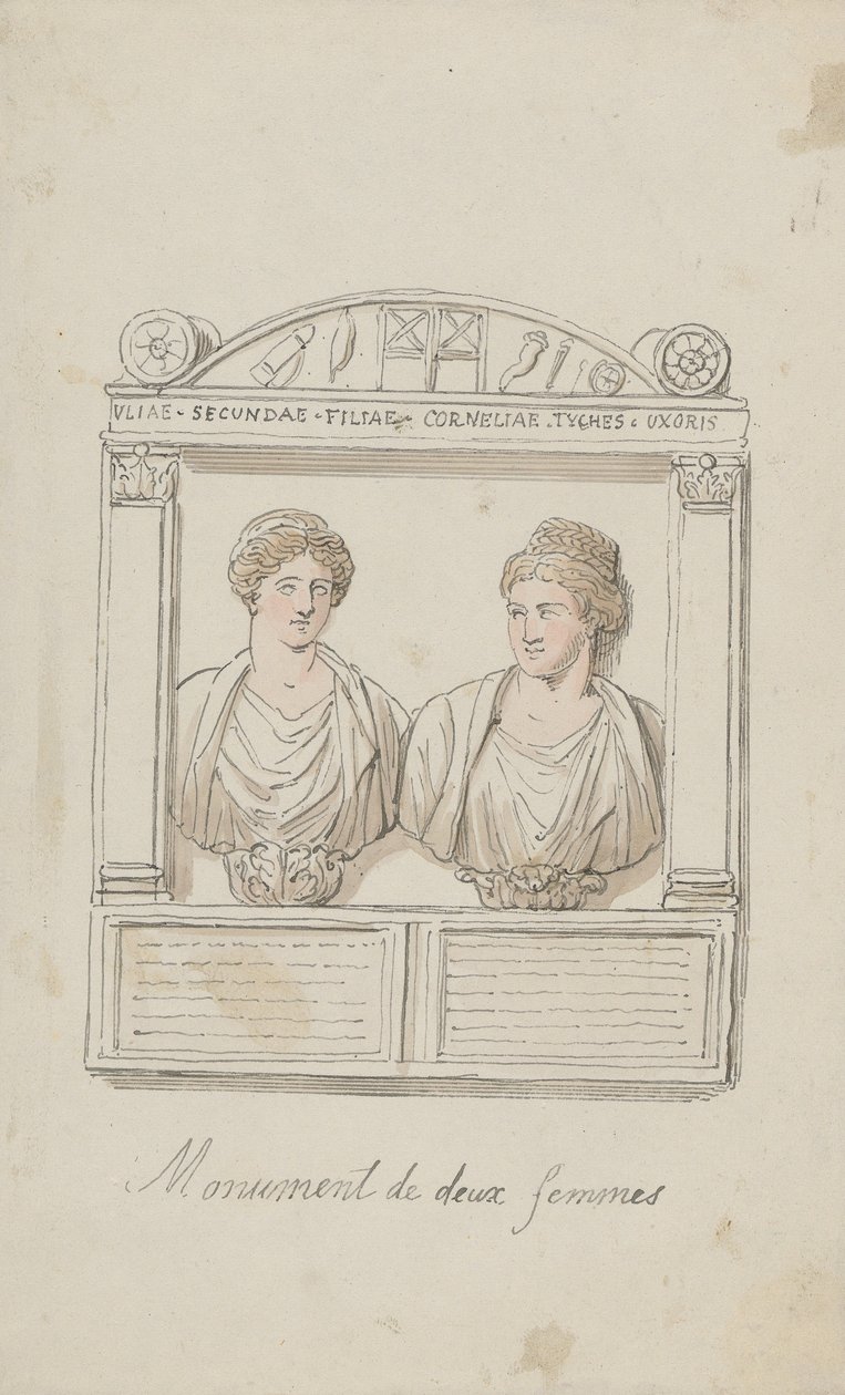 Julia Secundan ja Cornelia Tychén hautajaisalttari tekijältä Thomas Rowlandson