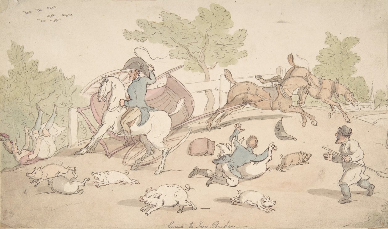 Menee Ivy Bridgelle, 1780-1827. tekijältä Thomas Rowlandson