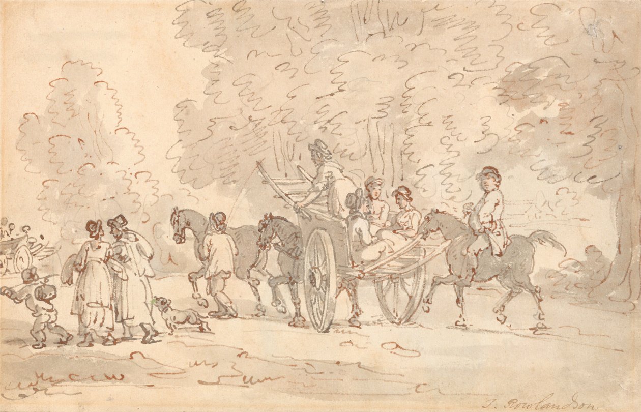 Markkinoille lähtö tekijältä Thomas Rowlandson