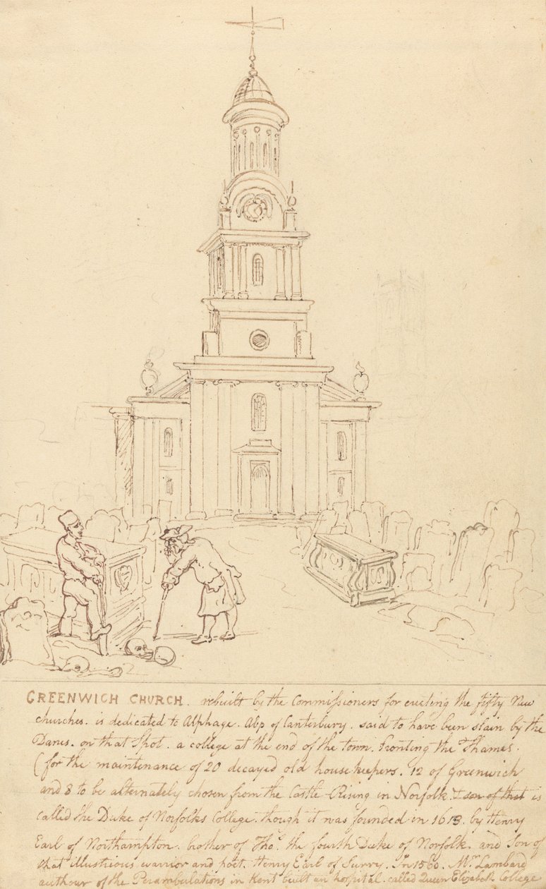 Greenwichin kirkko tekijältä Thomas Rowlandson