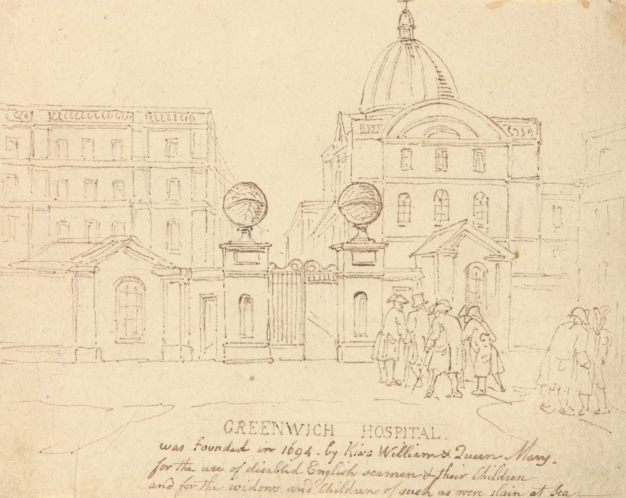 Greenwichin sairaala tekijältä Thomas Rowlandson