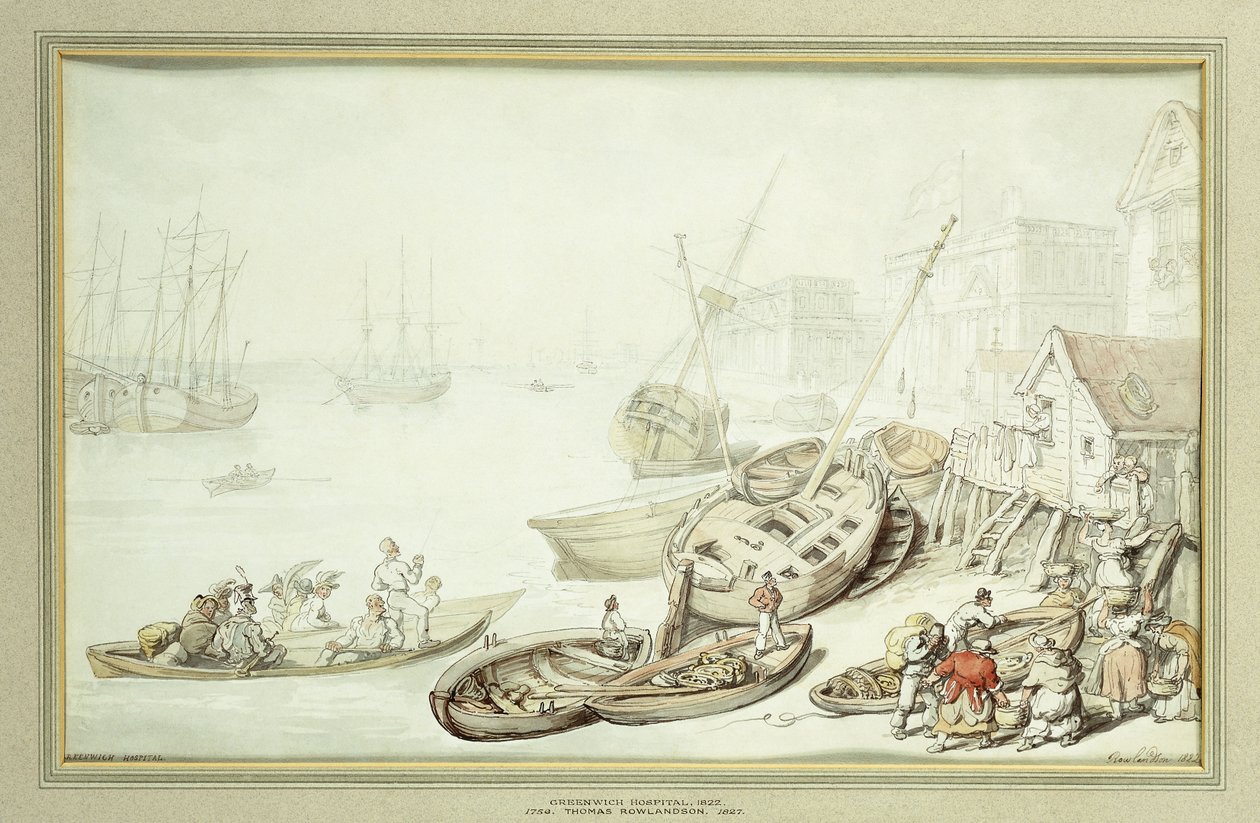Greenwichin sairaala, 1822 tekijältä Thomas Rowlandson