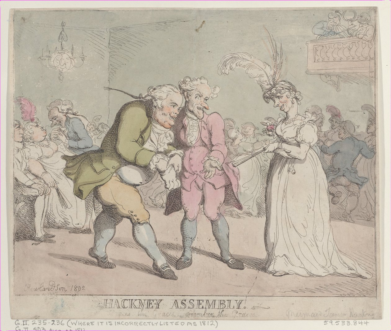 Hackney Assembly, 1802, 1802. tekijältä Thomas Rowlandson