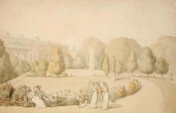 Hampton Court Palace, The Garden Front tekijältä Thomas Rowlandson