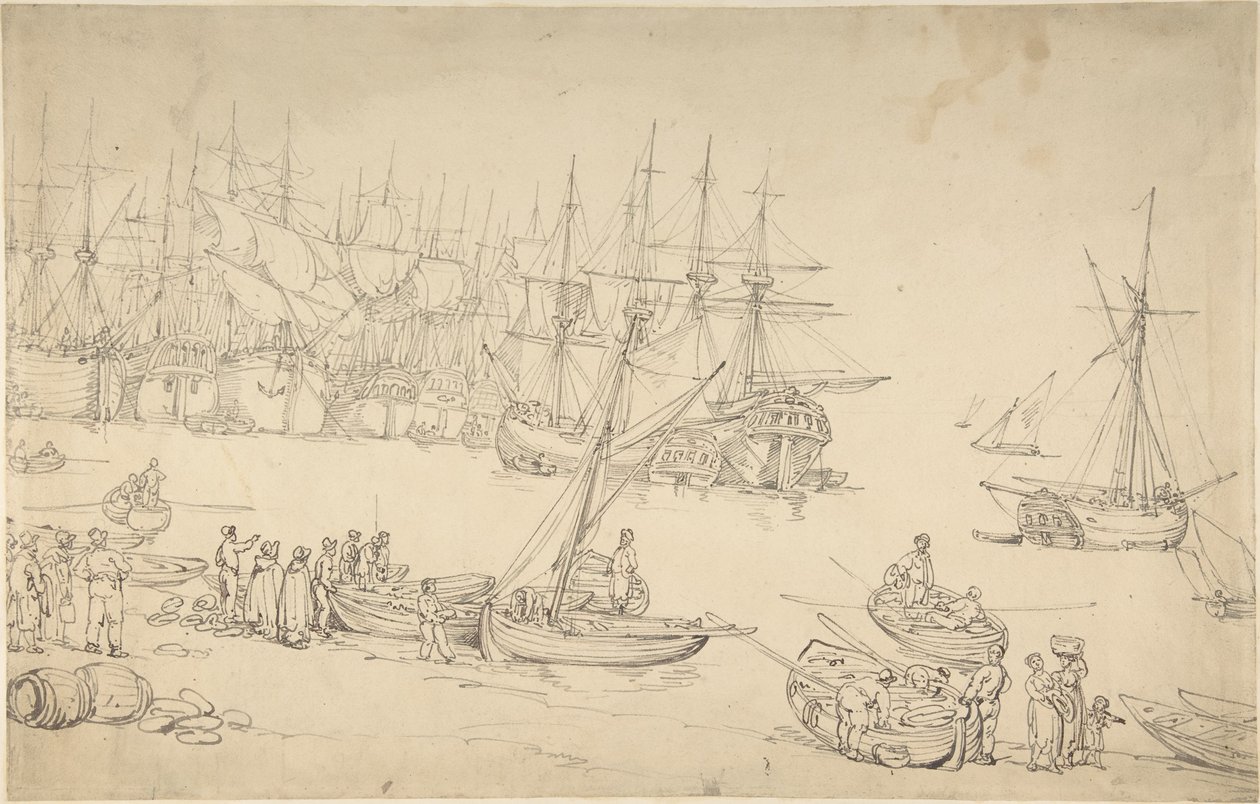 Satamakohtaus tekijältä Thomas Rowlandson