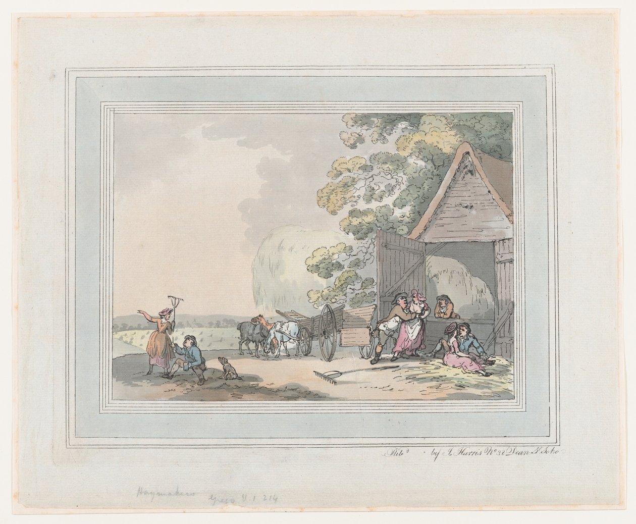 Heinäntekijät, 1787, 1787. tekijältä Thomas Rowlandson