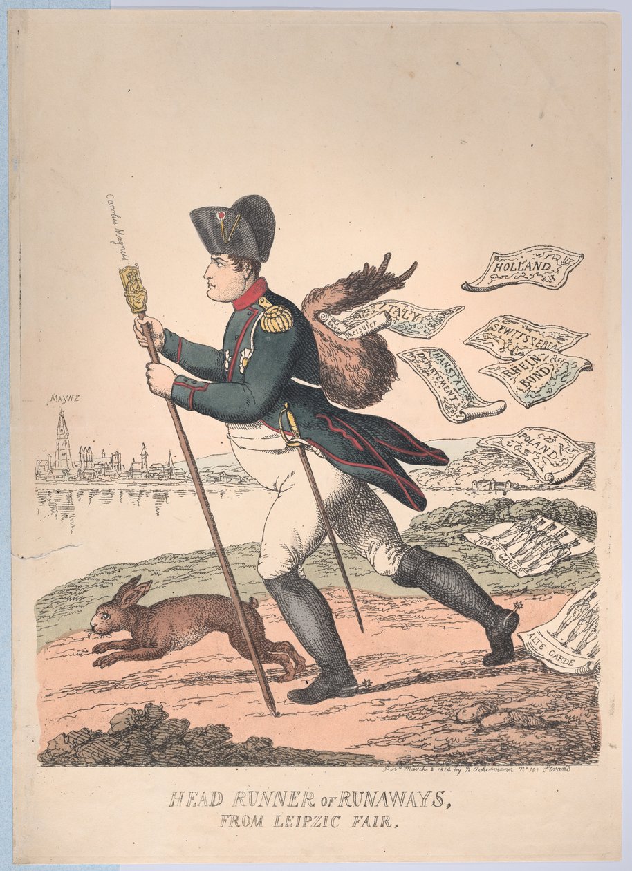 Head Runner tai Runaways from Leipzic Fair, 2. maaliskuuta 1814., 2. maaliskuuta 1814. tekijältä Thomas Rowlandson