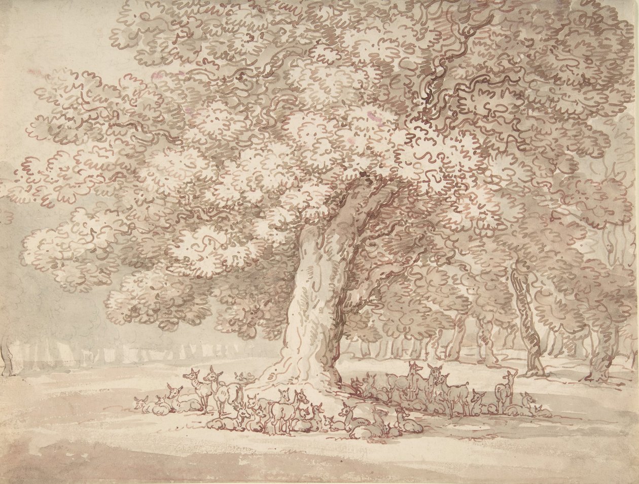 Peuroja tammen alla, 1775-1827. tekijältä Thomas Rowlandson