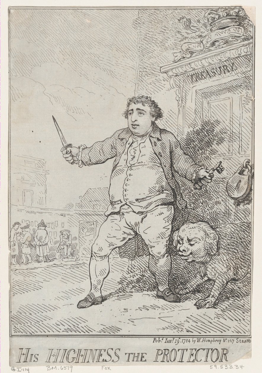 Hänen korkeutensa The Protector, 19. tammikuuta 1784., 19. tammikuuta 1784. tekijältä Thomas Rowlandson