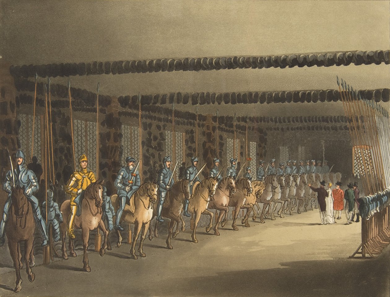 Horse Armoury, Tower of London, 1. marraskuuta 1809, 1. marraskuuta 1809 tekijältä Thomas Rowlandson