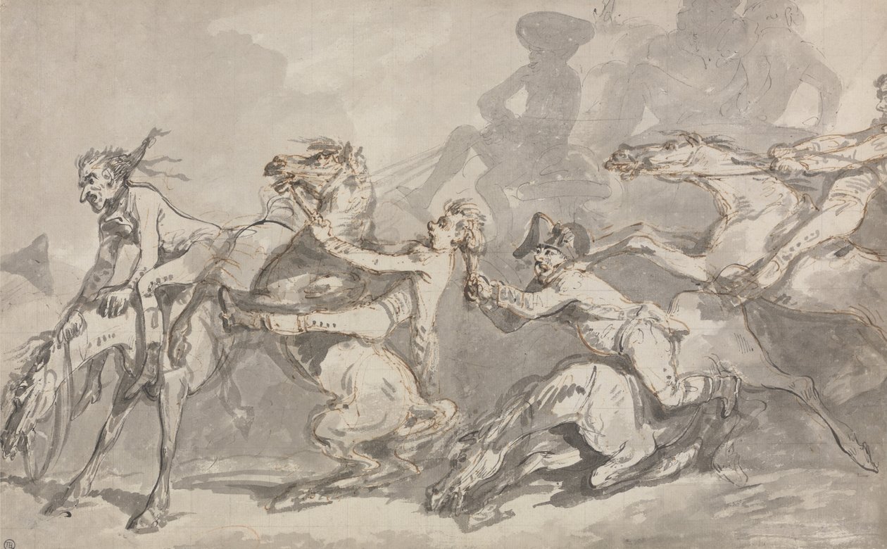 Ratsastajien törmäys tekijältä Thomas Rowlandson