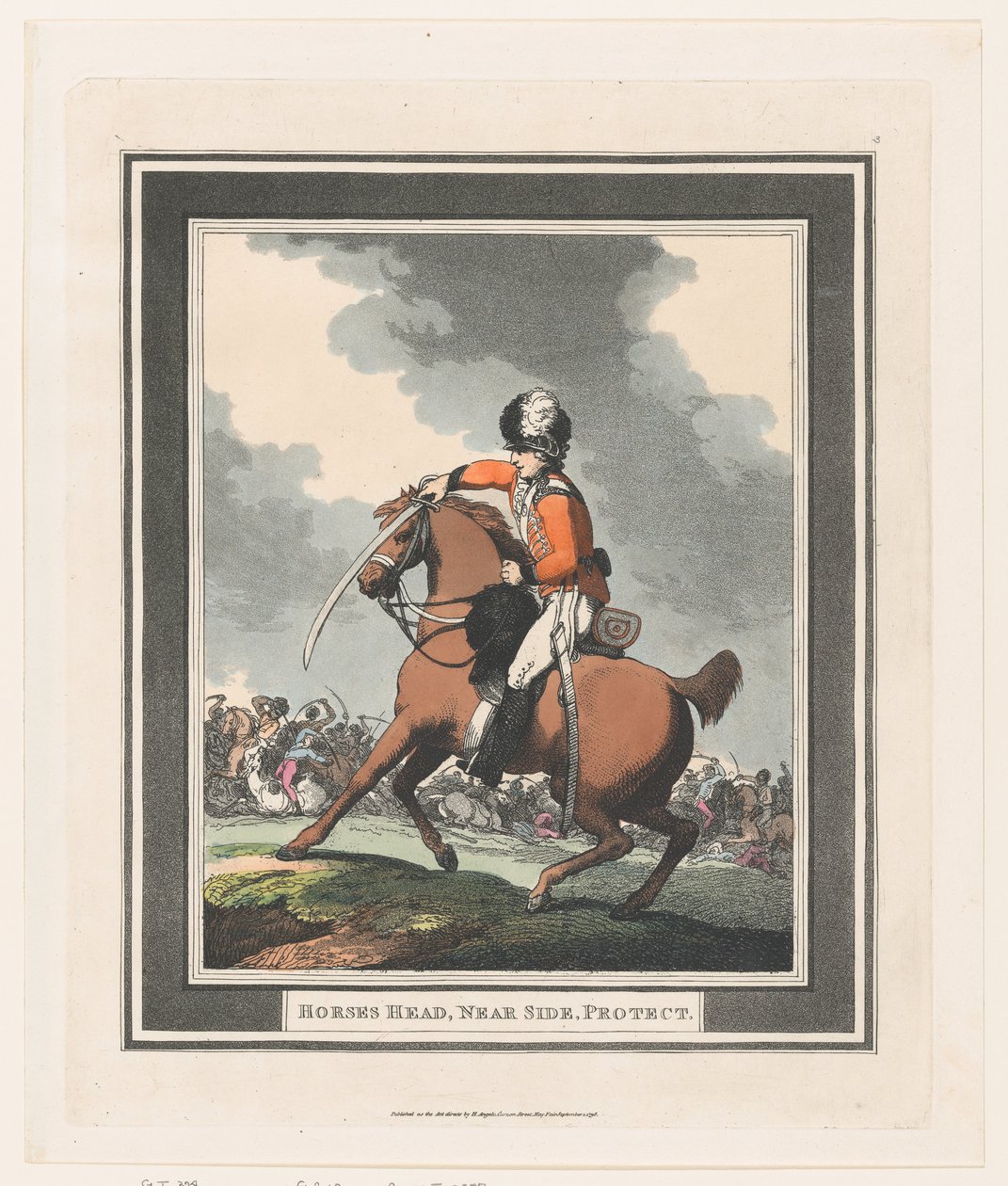 Horses Head, Near Side, Protect, 1.9.1798., 1.9.1798. tekijältä Thomas Rowlandson