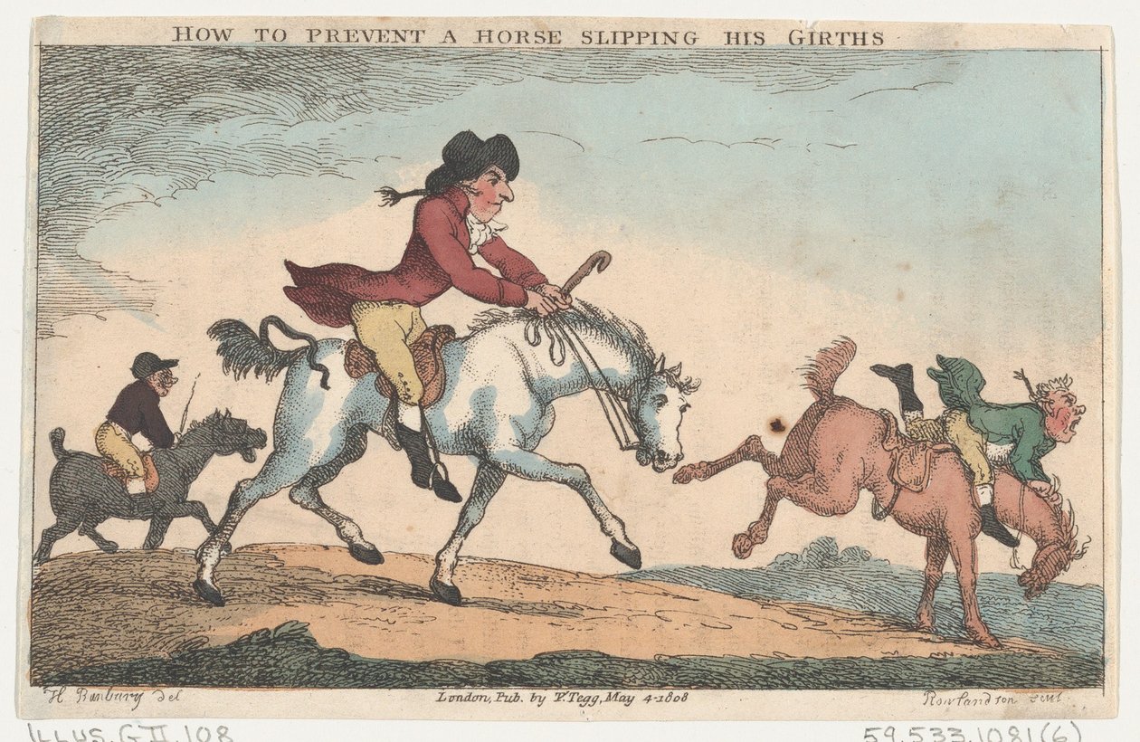 Kuinka estää hevosta luistamasta vyöt, 4. toukokuuta 1808., 4. toukokuuta 1808. tekijältä Thomas Rowlandson