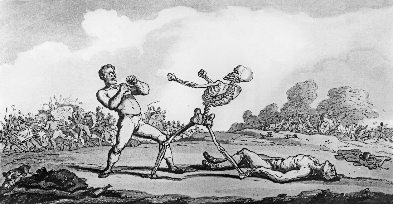 "Kuinka turhaa kaikki voittosi ovat menneet", 1814 tekijältä Thomas Rowlandson