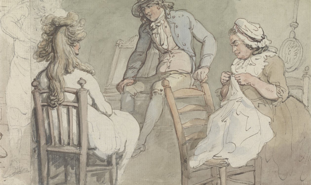 Pukuhuoneen sisustus, Jack Bannisterin kanssa tekijältä Thomas Rowlandson