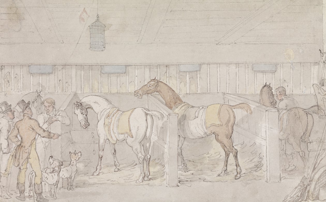 Tallin sisätilat (kynä & muste ja akvarelli paperille) tekijältä Thomas Rowlandson